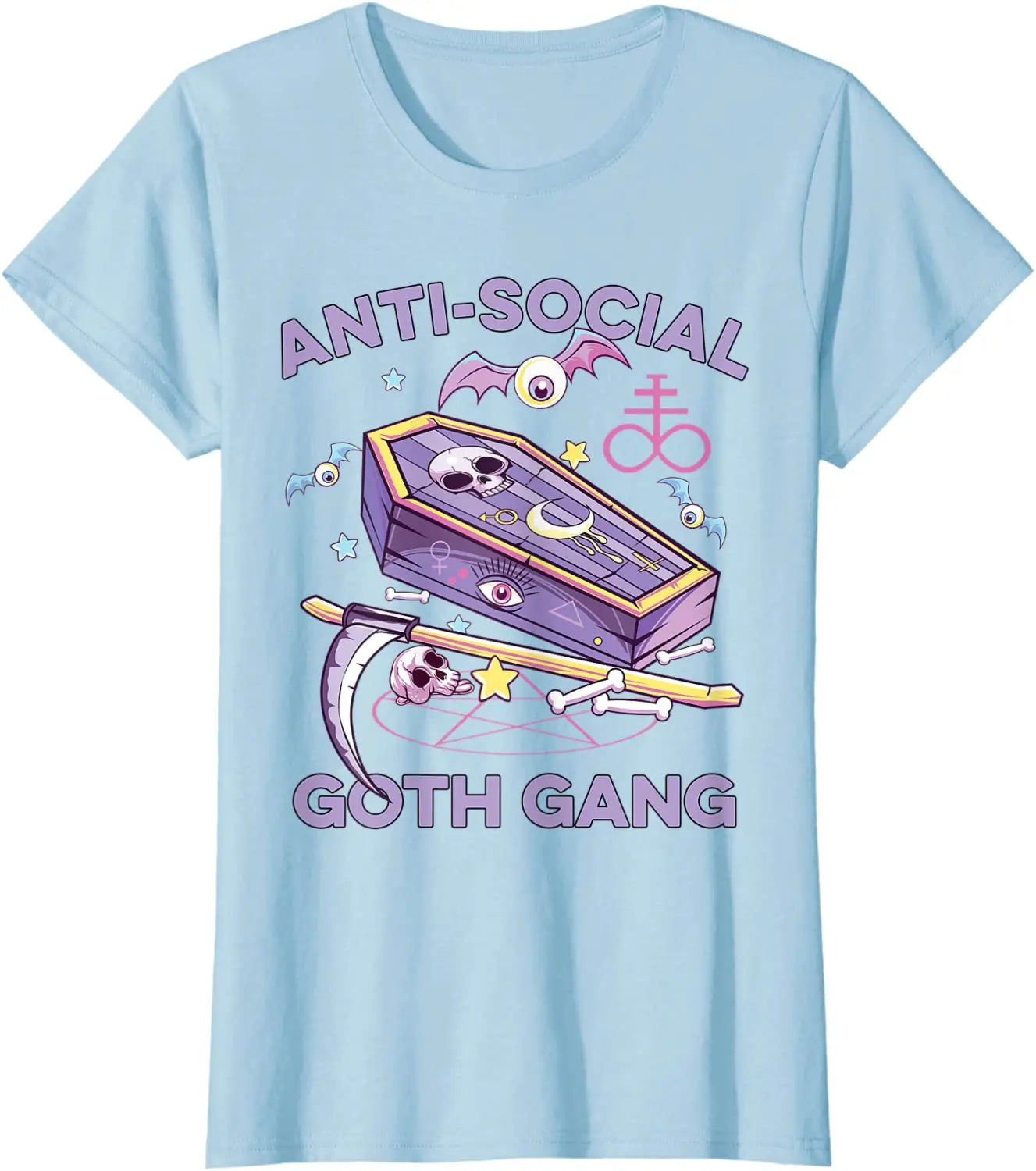 Anti-Social Pastel Goth Gang T-Shirt – Alternative Aesthetic Streetwear Tee