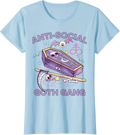 Anti-Social Pastel Goth Gang T-Shirt – Alternative Aesthetic Streetwear Tee