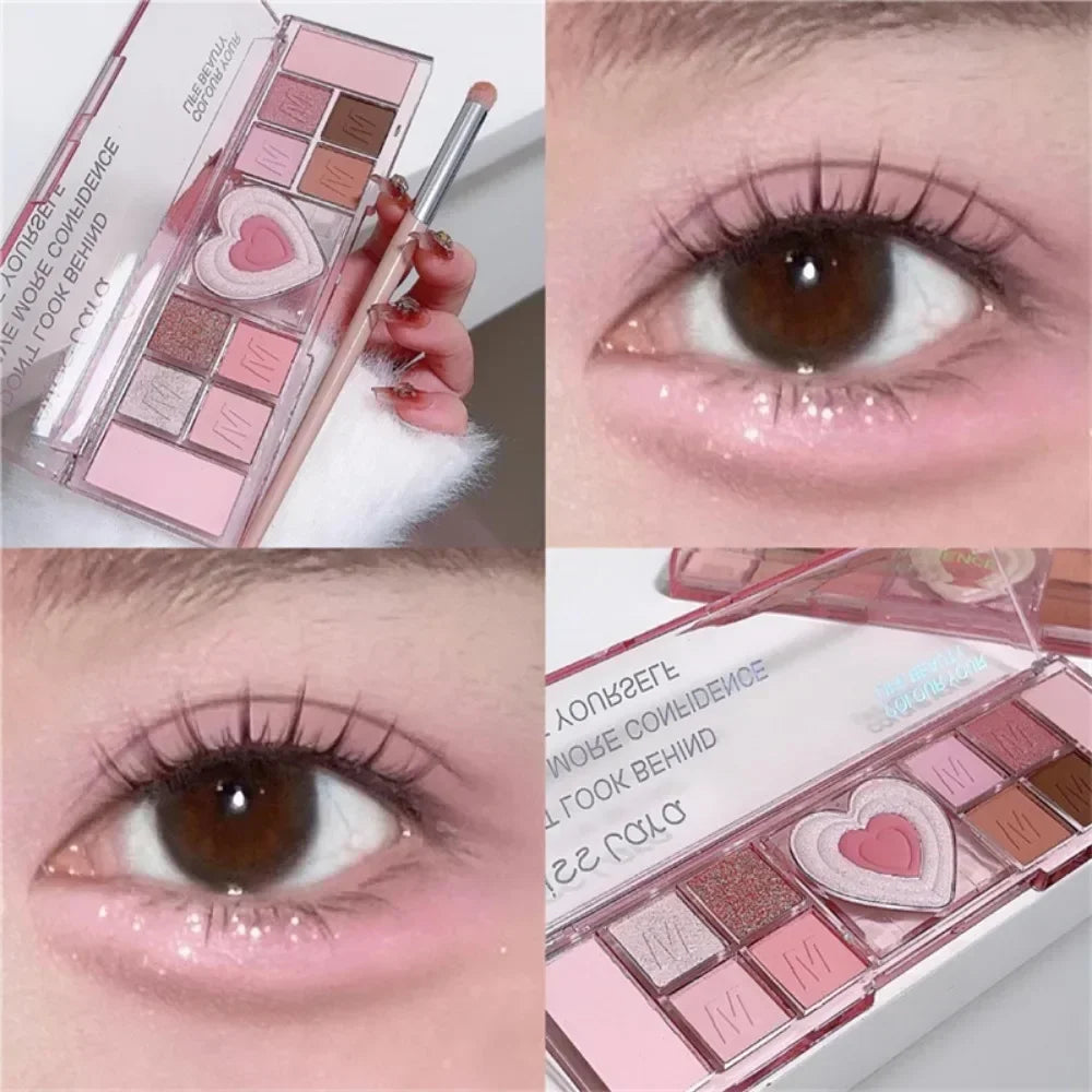 Love Heart 12-Color Pink Eyeshadow Palette