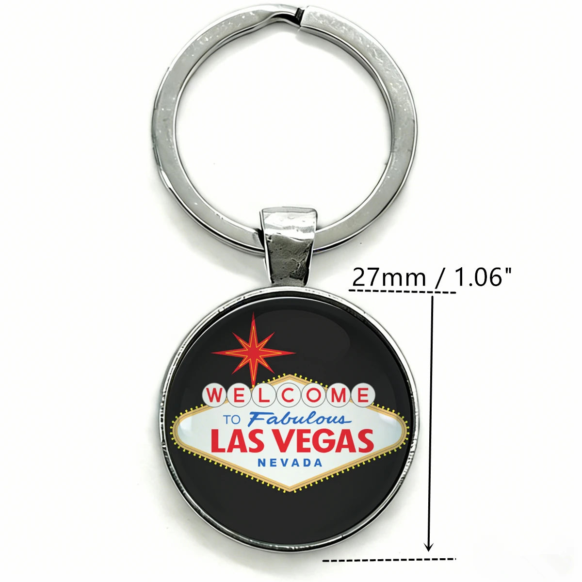 Vintage Las Vegas Welcome Keychain