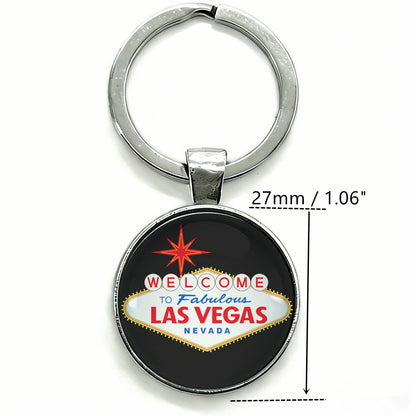 Vintage Las Vegas Welcome Keychain