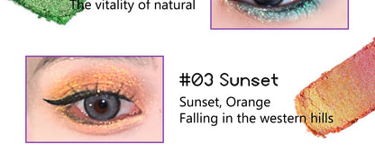 Multichrome Glitter Eyeshadow Palette – High-Pigment, Color-Shifting Shimmer