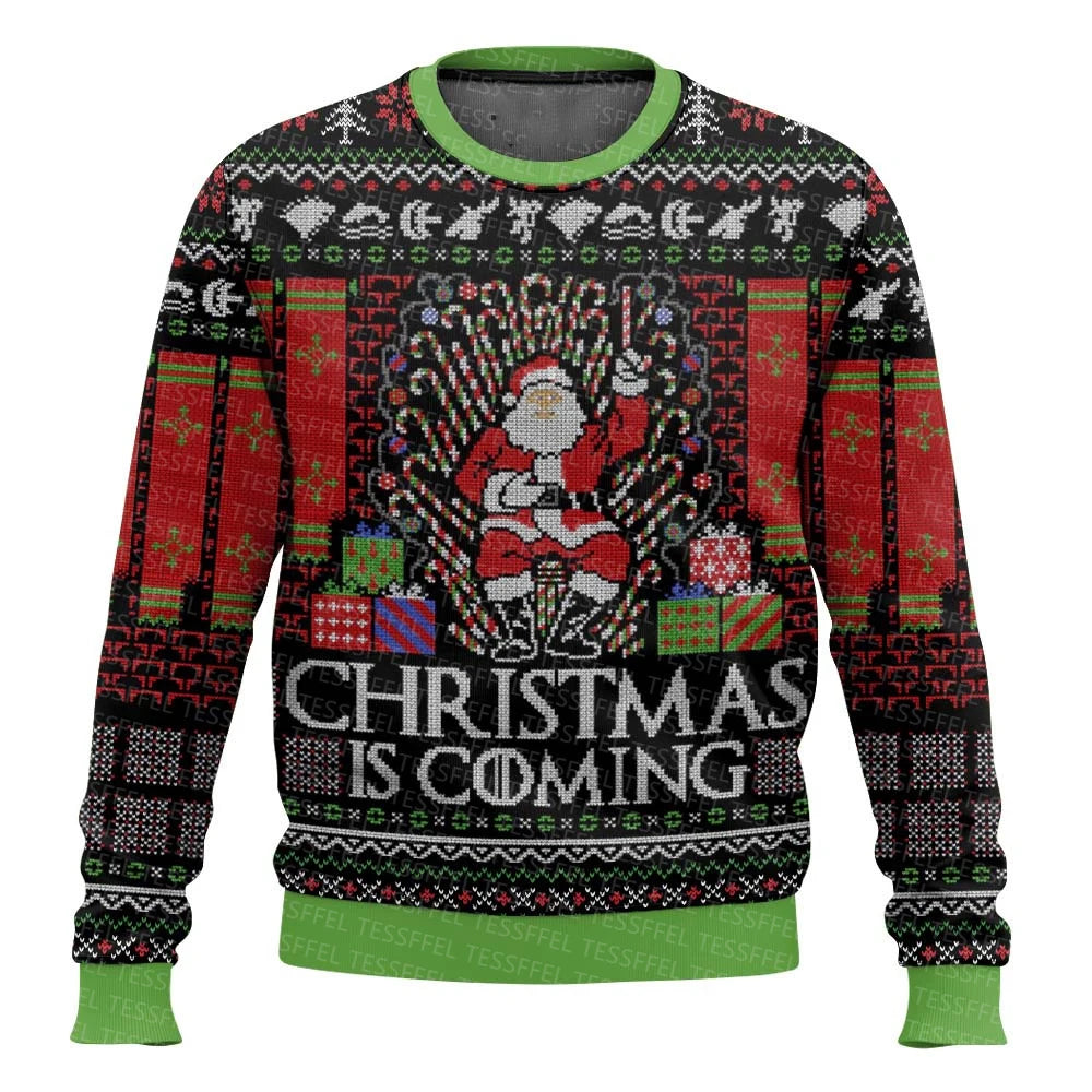 Cosplay Santa Claus Ugly Christmas Sweater – 3D Print Harajuku Graffiti Pullover