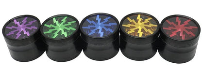 63mm Aluminum Alloy Grinder – 4-Layer Metal Herb & Spice Crusher with LED Lighting (5 Colors)