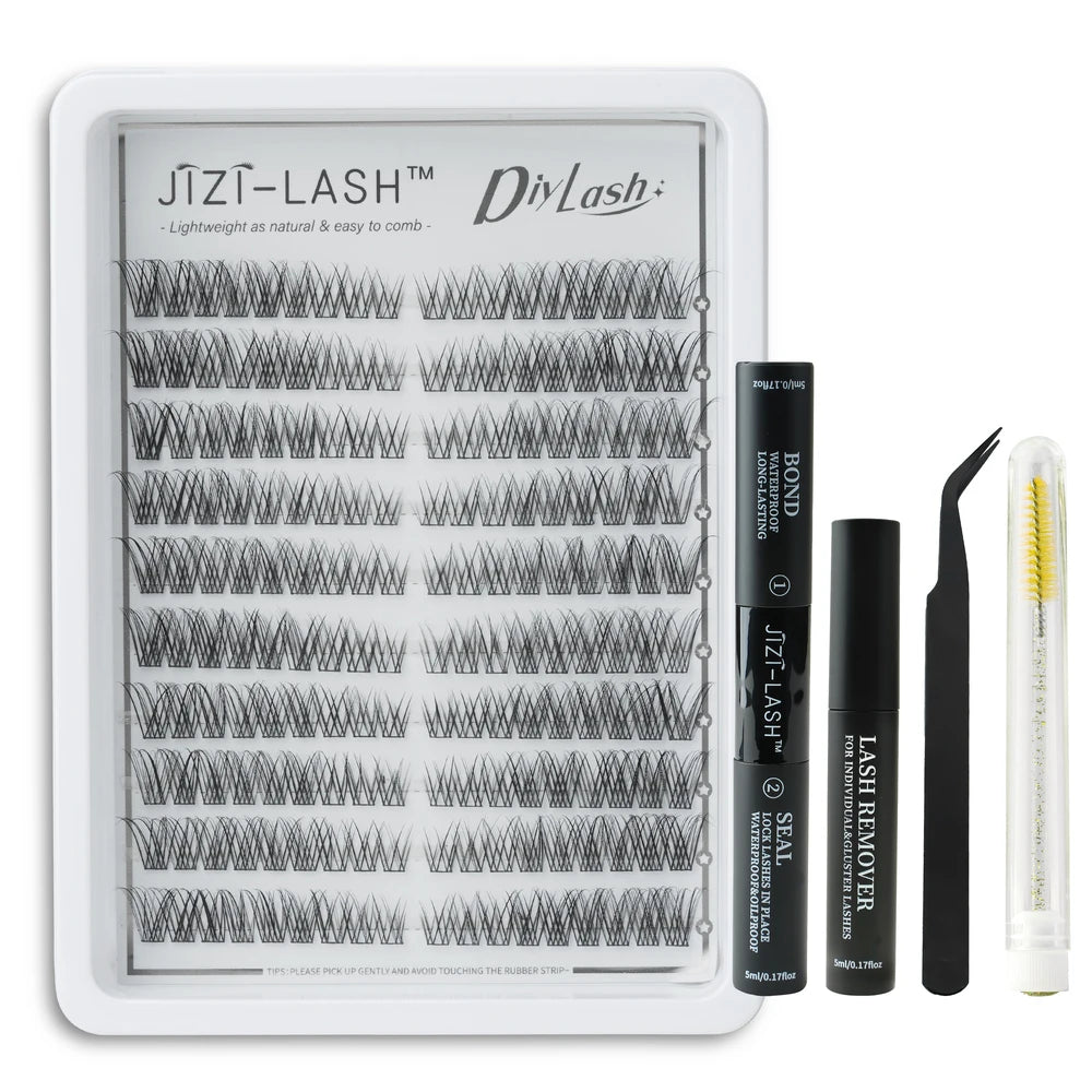 10 Rows Wispy Individual Cluster Lashes – CC Curl (12mm)