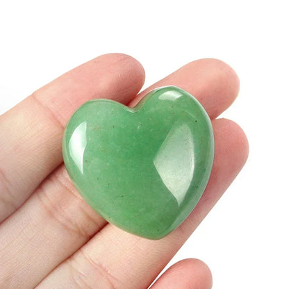 Heart-Shaped Natural Crystal Stones – Amethyst, Agate & Mineral Healing Specimens (10/20/30PCS, 20mm)