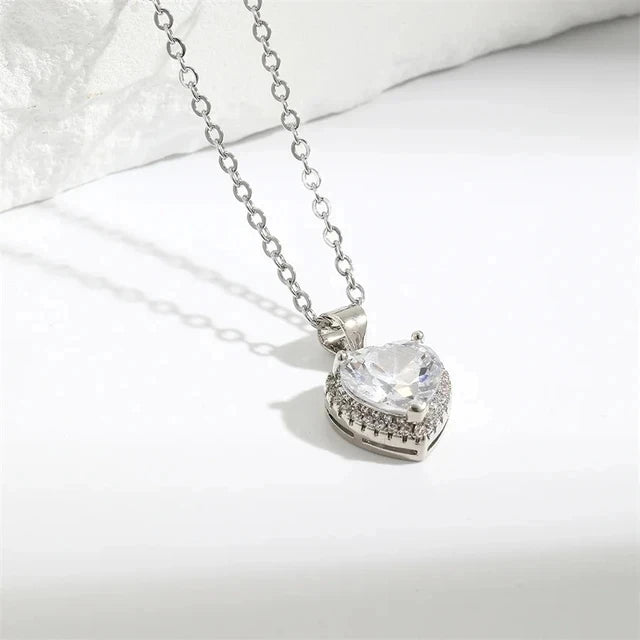 CC Cubic Zirconia Water Drop Pendant Necklace