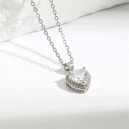CC Cubic Zirconia Water Drop Pendant Necklace