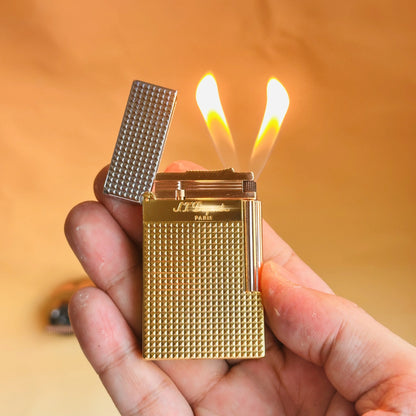 Luxury Brushed Brass Lighter – Classic Collectible Gift