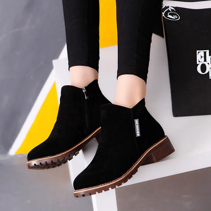 Women’s Platform Ankle Snow Boots – Thick Sole Winter Fashion Boots
