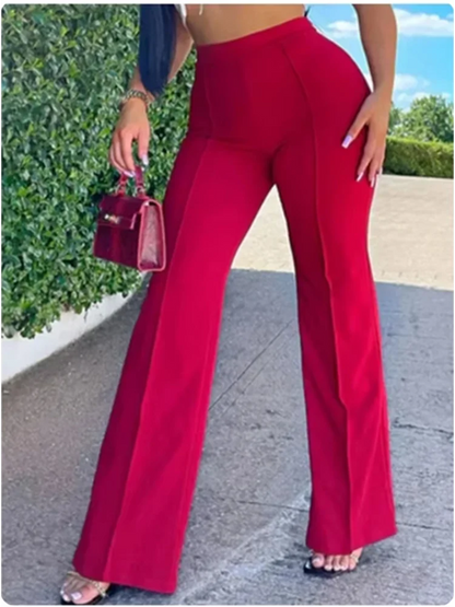Women’s Classic Bell Bottom Pants – Slim Fit Office & Streetwear Trousers