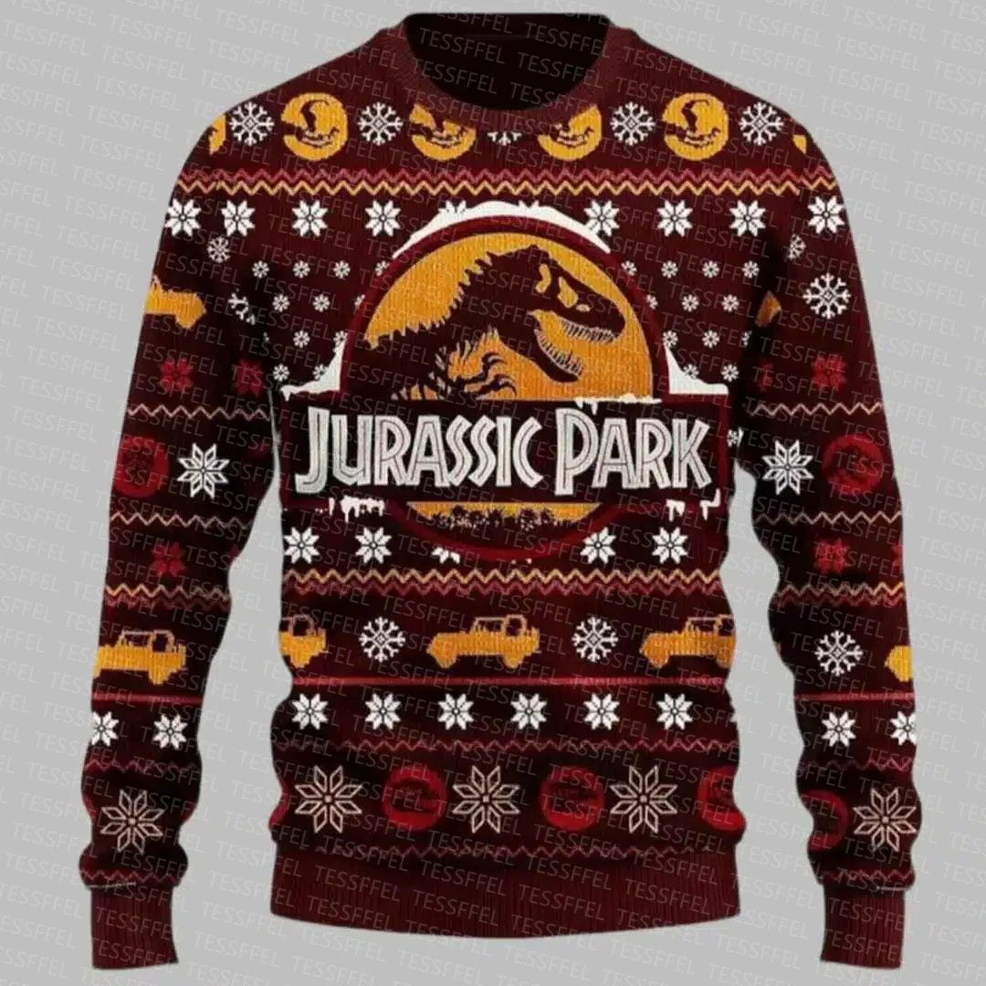 3D Christmas Cosplay Ugly Sweater – Santa, Jesus & Anime Print Holiday Pullover