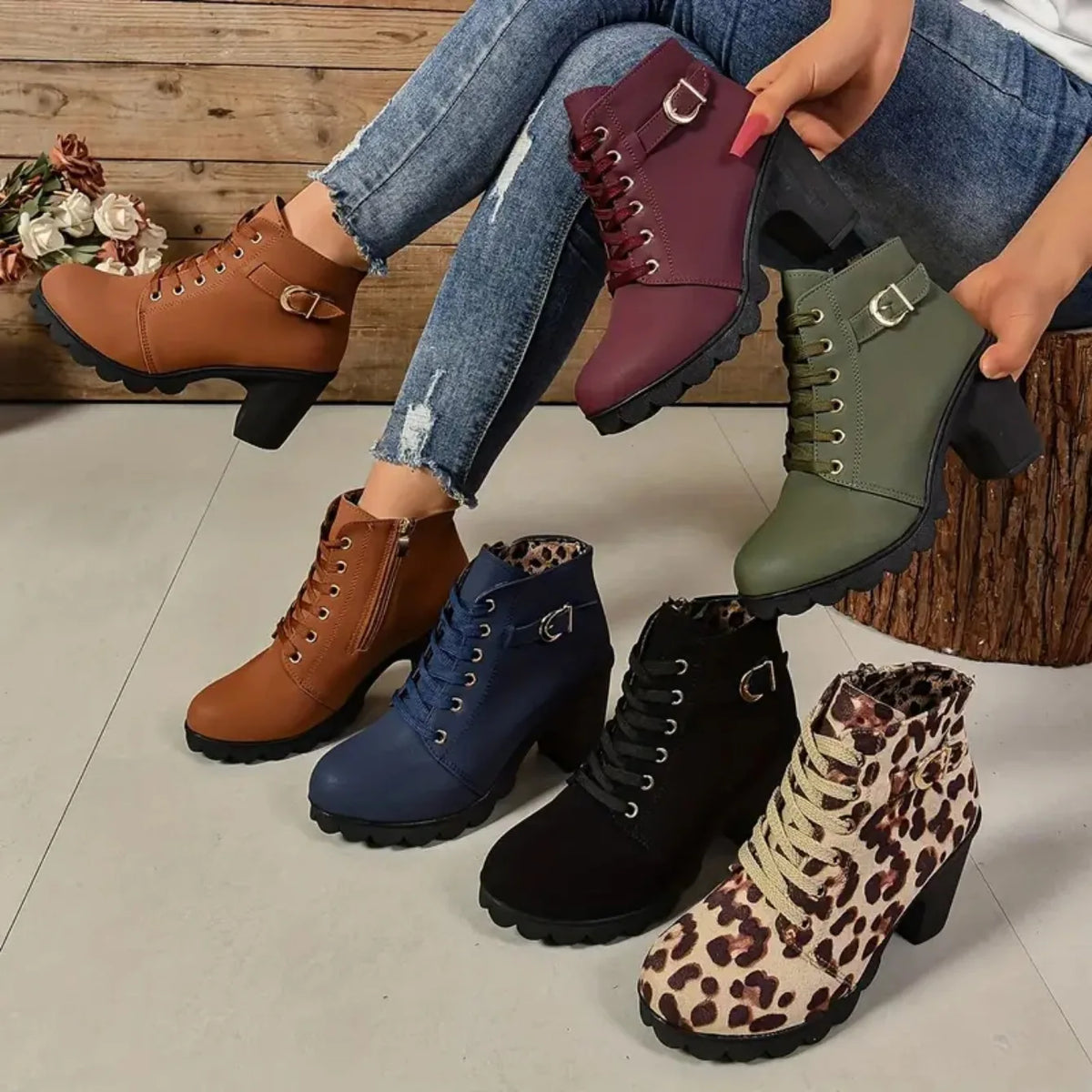 Women’s Lace-Up Ankle Boots