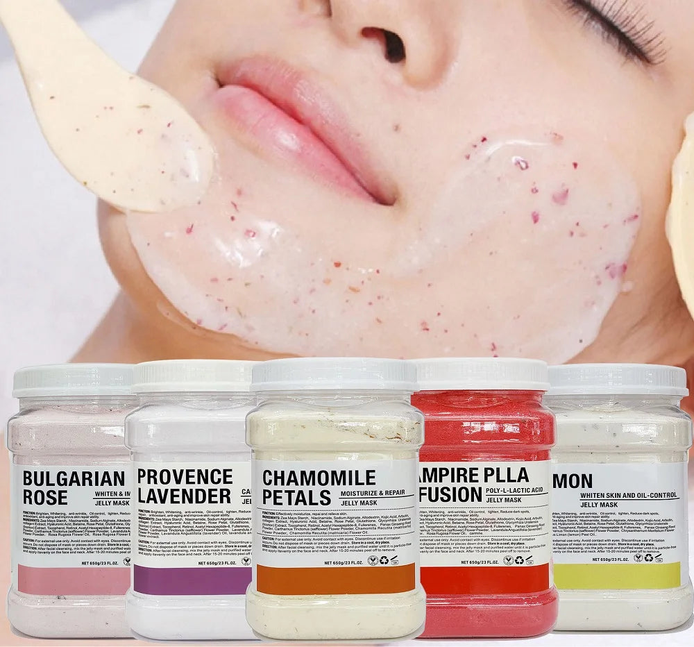 6PCS Professional Jelly Mask Powder Set – Hydrating, Whitening & Anti-Aging Peel-Off Facial Masks 💆‍♀️✨