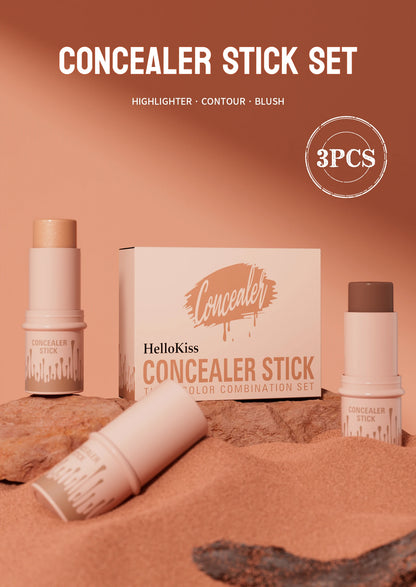 Contour Stick Set – Matte Finish Highlighter & Shadow Duo for Flawless V-Face Sculpting