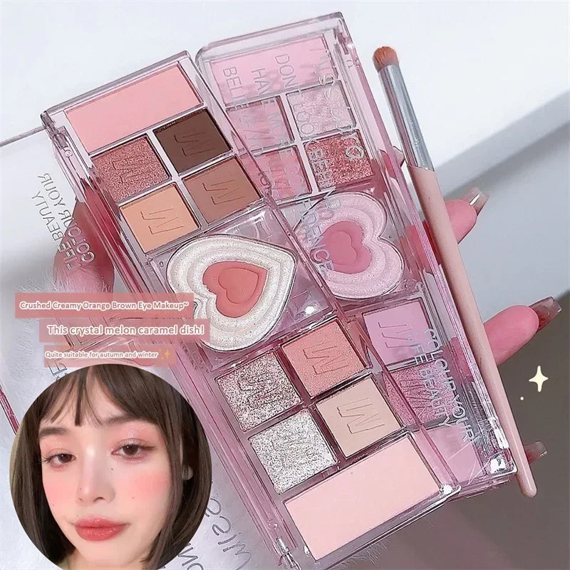 Love Heart 12-Color Pink Eyeshadow Palette