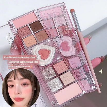 Love Heart 12-Color Pink Eyeshadow Palette