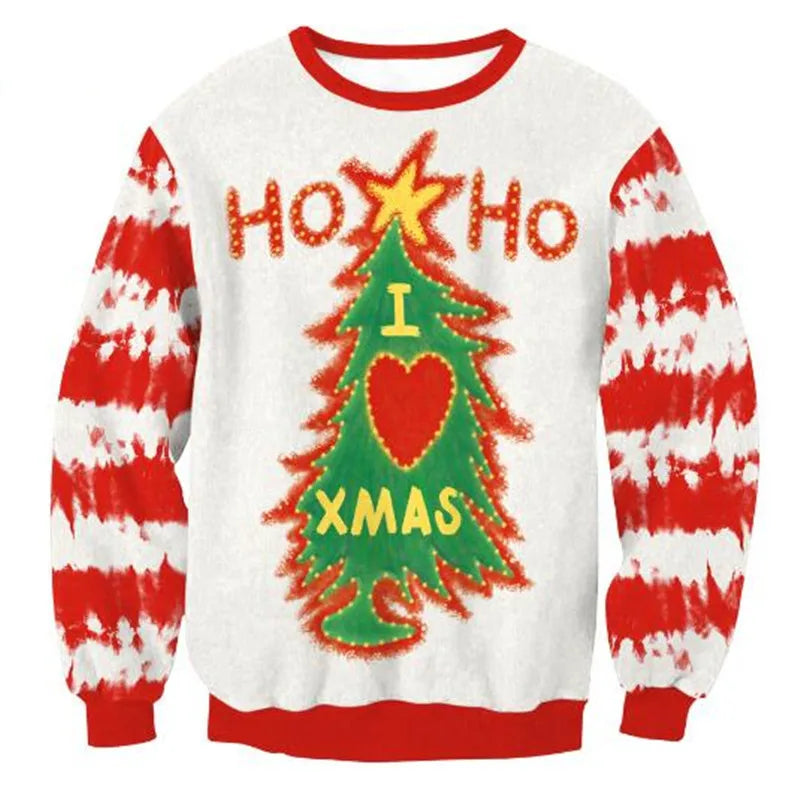 3D Funny Christmas Sweater – Green Holiday Jumper for Party & Festive Wear