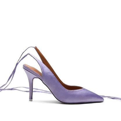 Pointed Toe Ankle Strap Party Heels
