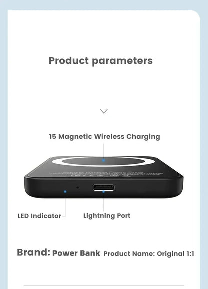 50000mAh Magnetic Wireless Power Bank – Fast Charging Portable Battery Pack