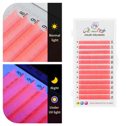 Gradient Purple Lash Extensions – Ombre Individual False Eyelashes for Creative Looks