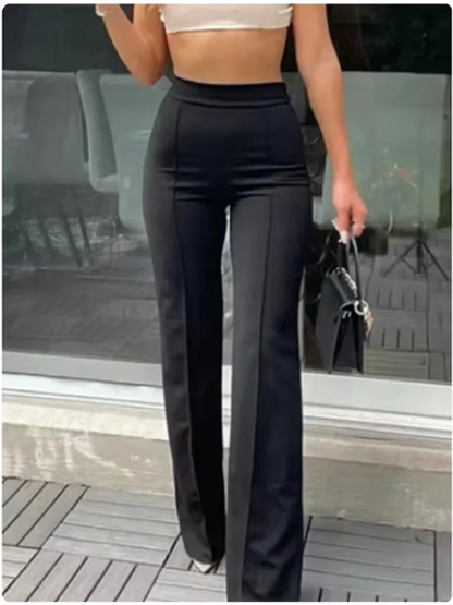 Women’s Classic Bell Bottom Pants – Slim Fit Office & Streetwear Trousers
