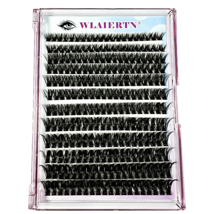 DIY 3D Fluffy Lash Clusters – 160D/90D Volume Extensions (12 Rows)