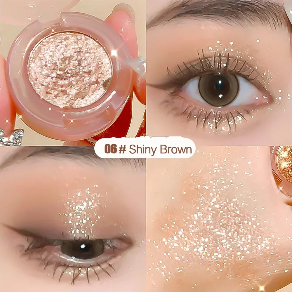Diamond Glitter Monochrome Eyeshadow – Waterproof Long-Lasting Sparkle
