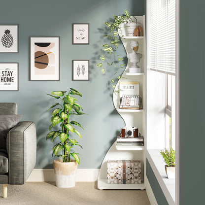 5-Tier Corner Bookshelf