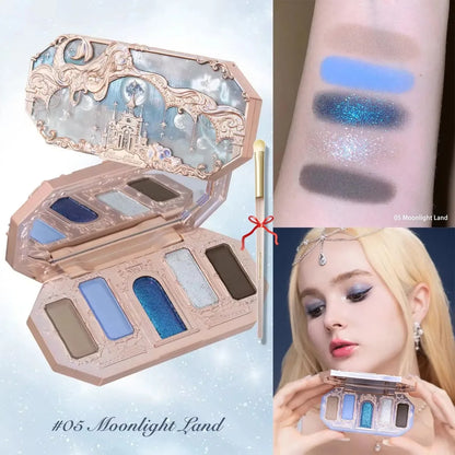 6-Color Diamond Shiny Highlighter Palette – Contour, Brighten &amp; Glow