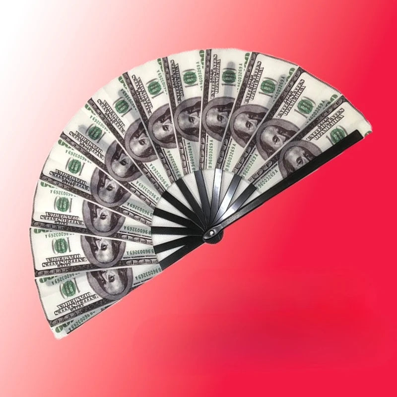 Money Print Folding Festival Fan