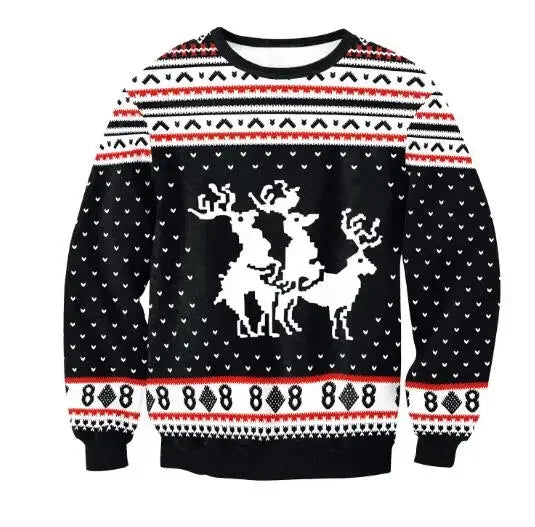 3D Funny Christmas Sweater – Green Holiday Jumper for Party & Festive Wear
