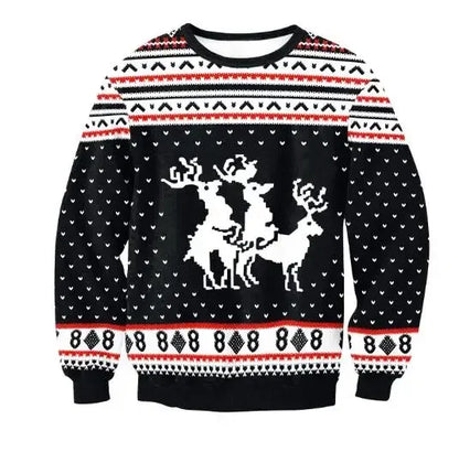 3D Funny Christmas Sweater – Green Holiday Jumper for Party & Festive Wear