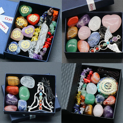 Chakra Yoga Reiki Stone Set – Natural Crystal Healing Collection