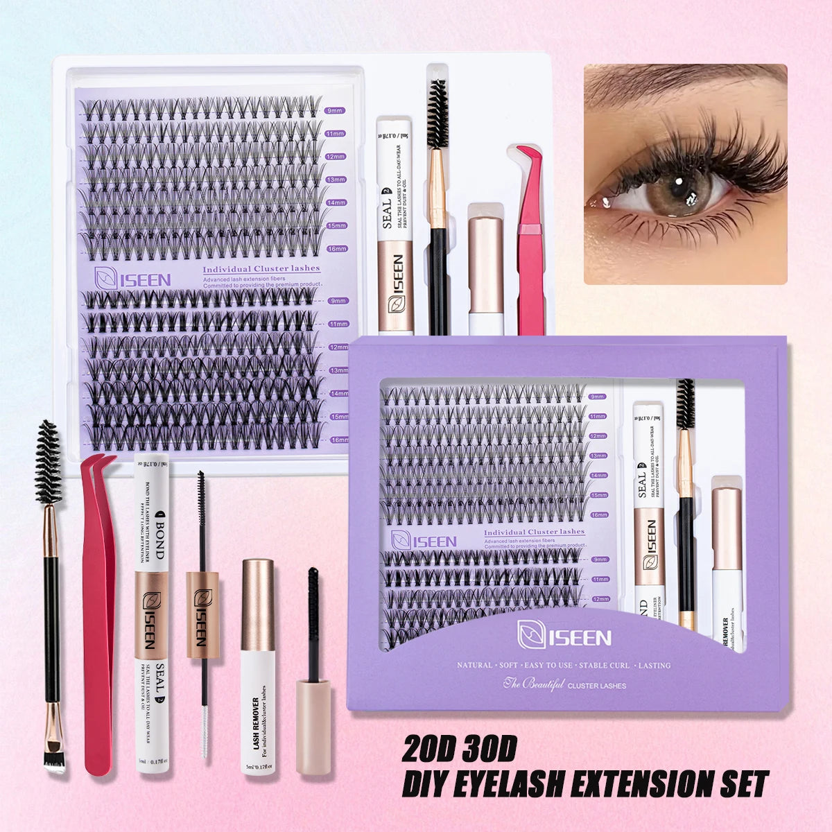 DIY Lash Extension Mix Style Cluster Lash Kit