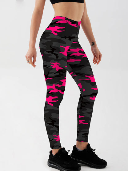 Camouflage High-Waist Leggings – Fitness Push-Up Gym Pants
