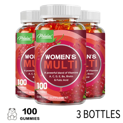 Women’s Adult Vitamin B Complex + D3 Gummies – Energy, Heart, Bone, Skin & Immunity Support