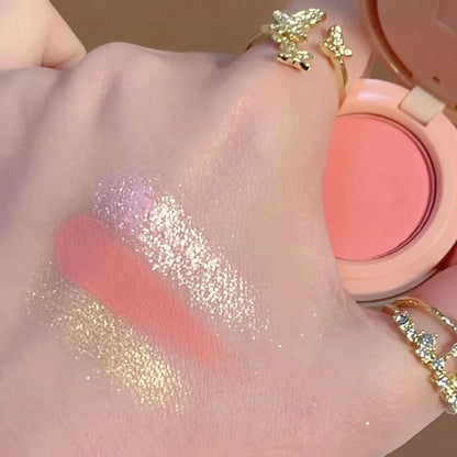 3-in-1 Bronzer, Blush & Highlighter Palette – Shimmer & Matte Glow