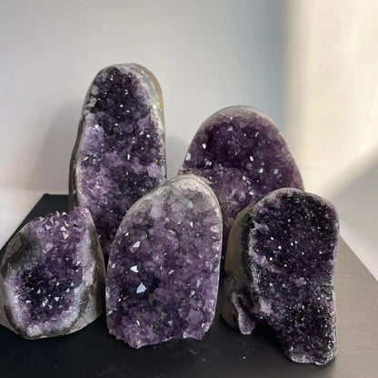 Natural Amethyst Crystal Cluster – Raw Quartz Geode Healing Stone for Home Décor & Feng Shui