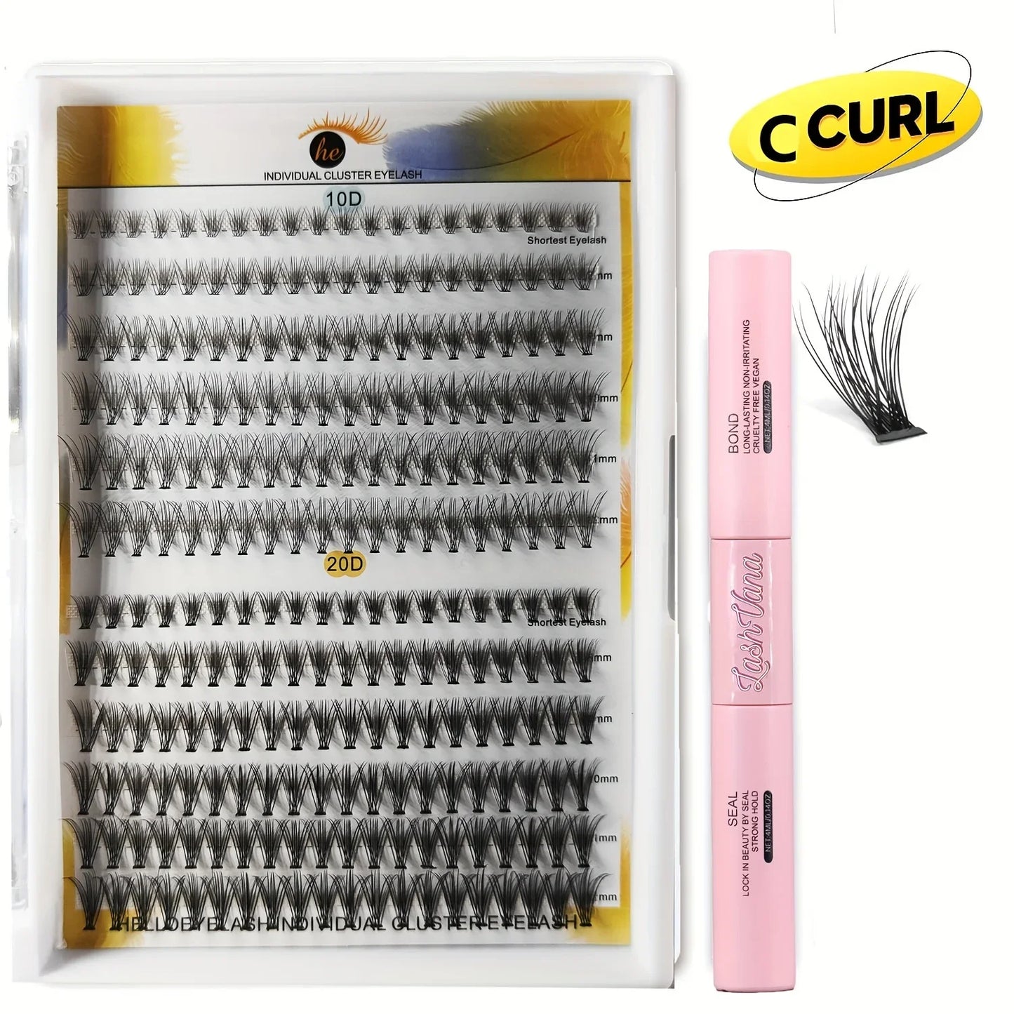 240PCS DIY Lash Cluster Extension Kit – Salon Look, At-Home Ease