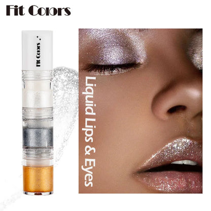 Fit Colors 3-Section Liquid Shimmer Eyeshadow Set – Pearl, Diamond &amp; Drama