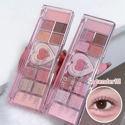 Love Heart 12-Color Pink Eyeshadow Palette