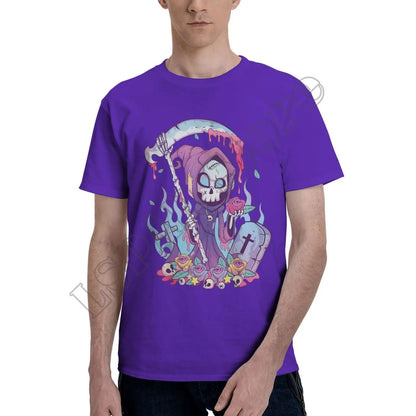 Pastel Goth Grim Reaper T-Shirt – Kawaii Occult Streetwear Tee