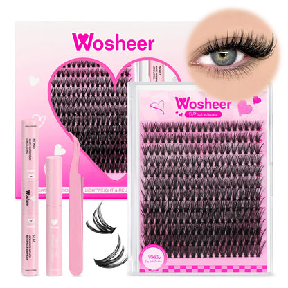 Fluffy Lash Clusters Kit – 100D Wispy Individual Eyelash Extensions (8–18mm)