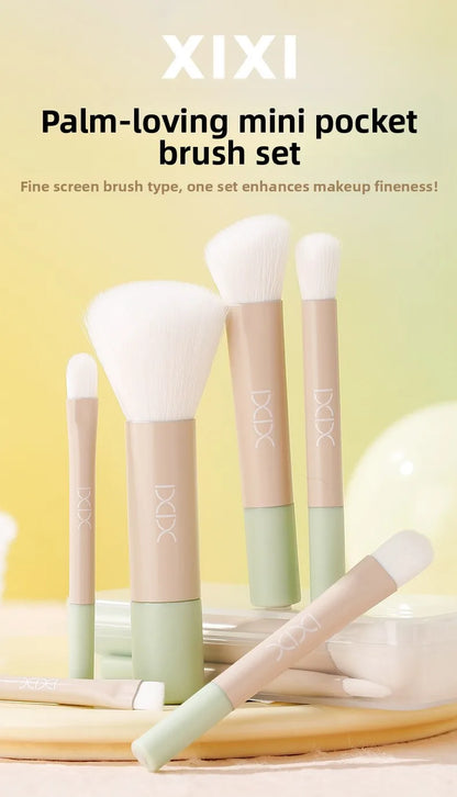 6-Piece Portable Mini Makeup Brush Set