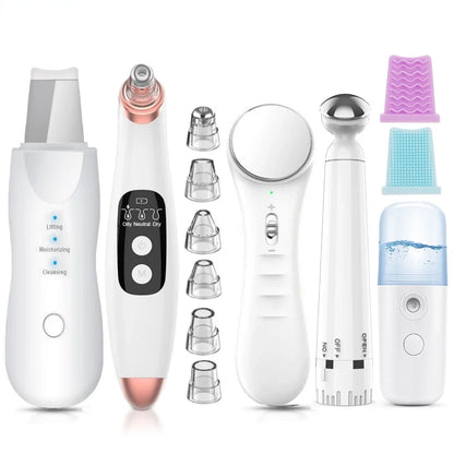 5-in-1 Ultrasonic Skin Scrubber &amp; Facial Beauty Kit – Deep Clean, Lift, Glow