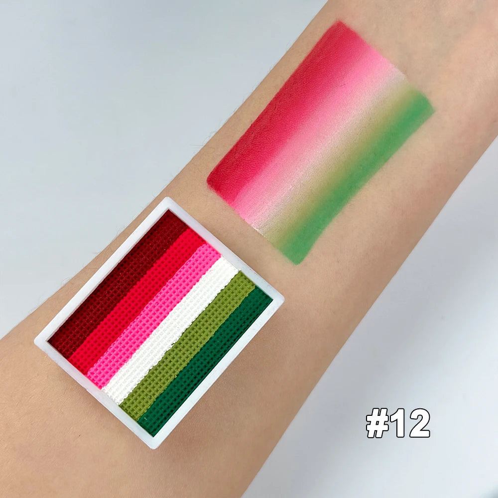 UV Glow-in-the-Dark Rainbow Face & Body Paint – Fluorescent Neon Makeup for Parties & Festivals