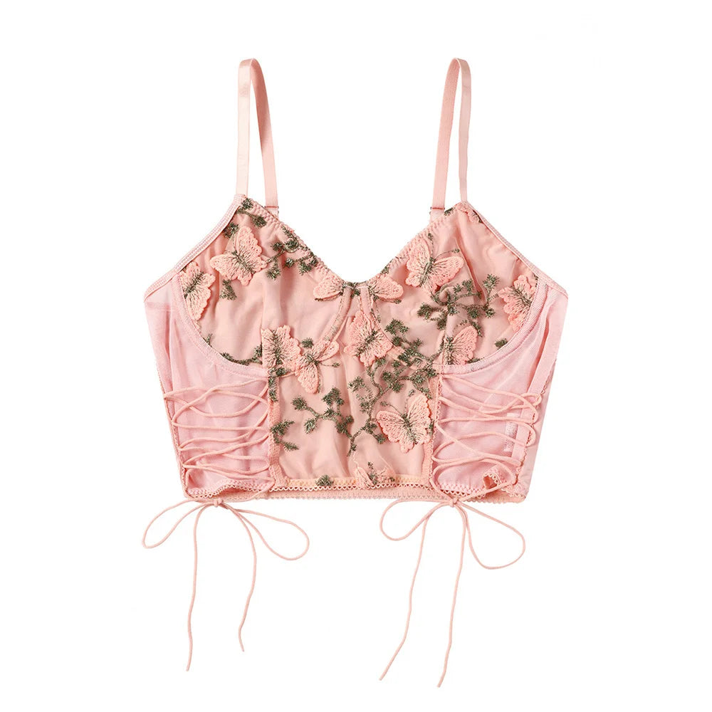 Women’s Underbust Bustier Camis – Sexy Crop Top Lingerie Streetwear
