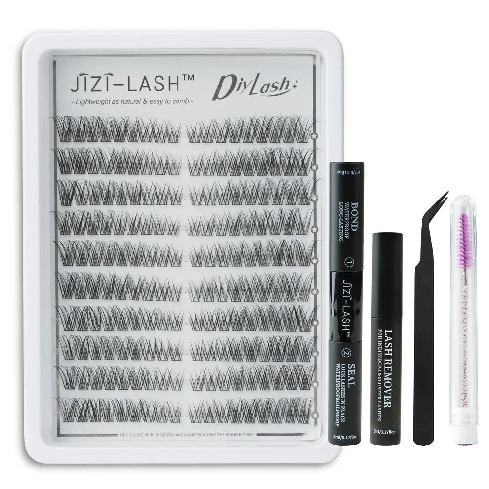 10 Rows Wispy Individual Cluster Lashes – CC Curl (12mm)