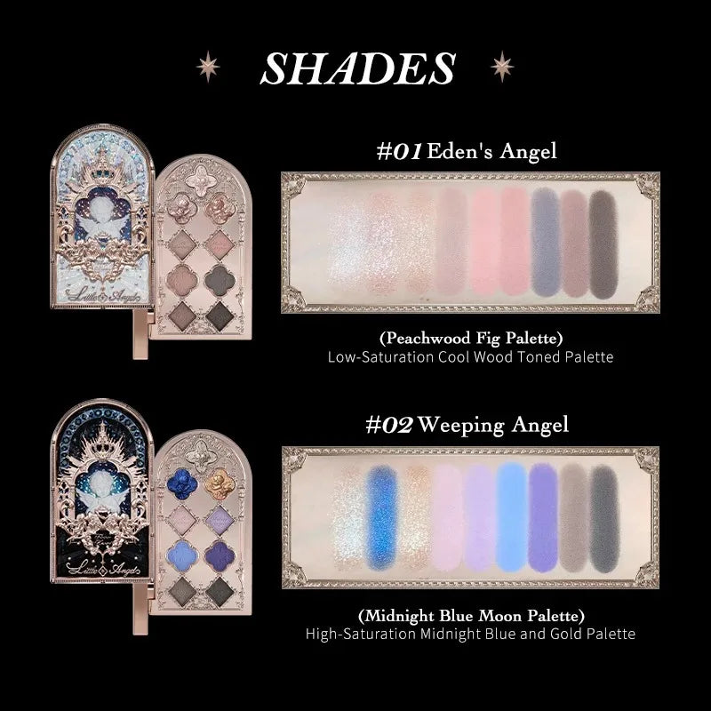 Little Angel 9-Color Eyeshadow Palette – Shimmer & Glitter Finishes